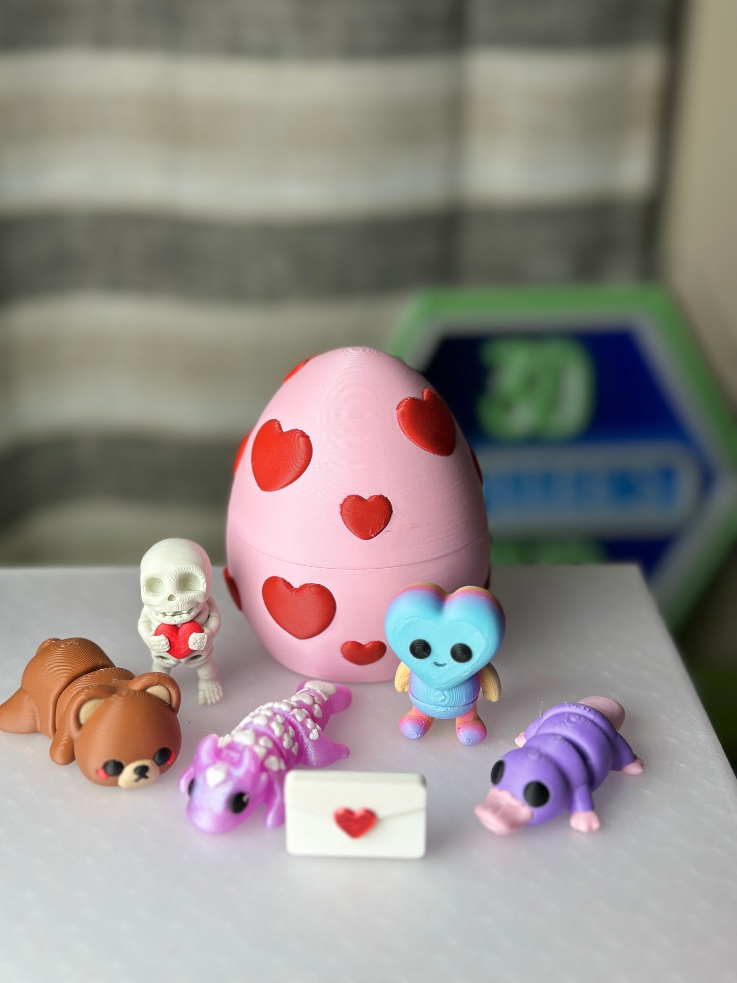 Heart egg with 4 mini for Valentine’s Day