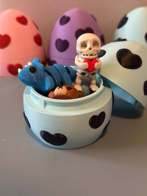 Heart egg with 4 mini for Valentine’s Day